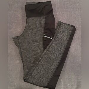 Athleta Vintage Altitude Charcoal and Black Leggings